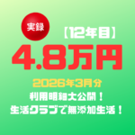 食費4.8万円2026年3月